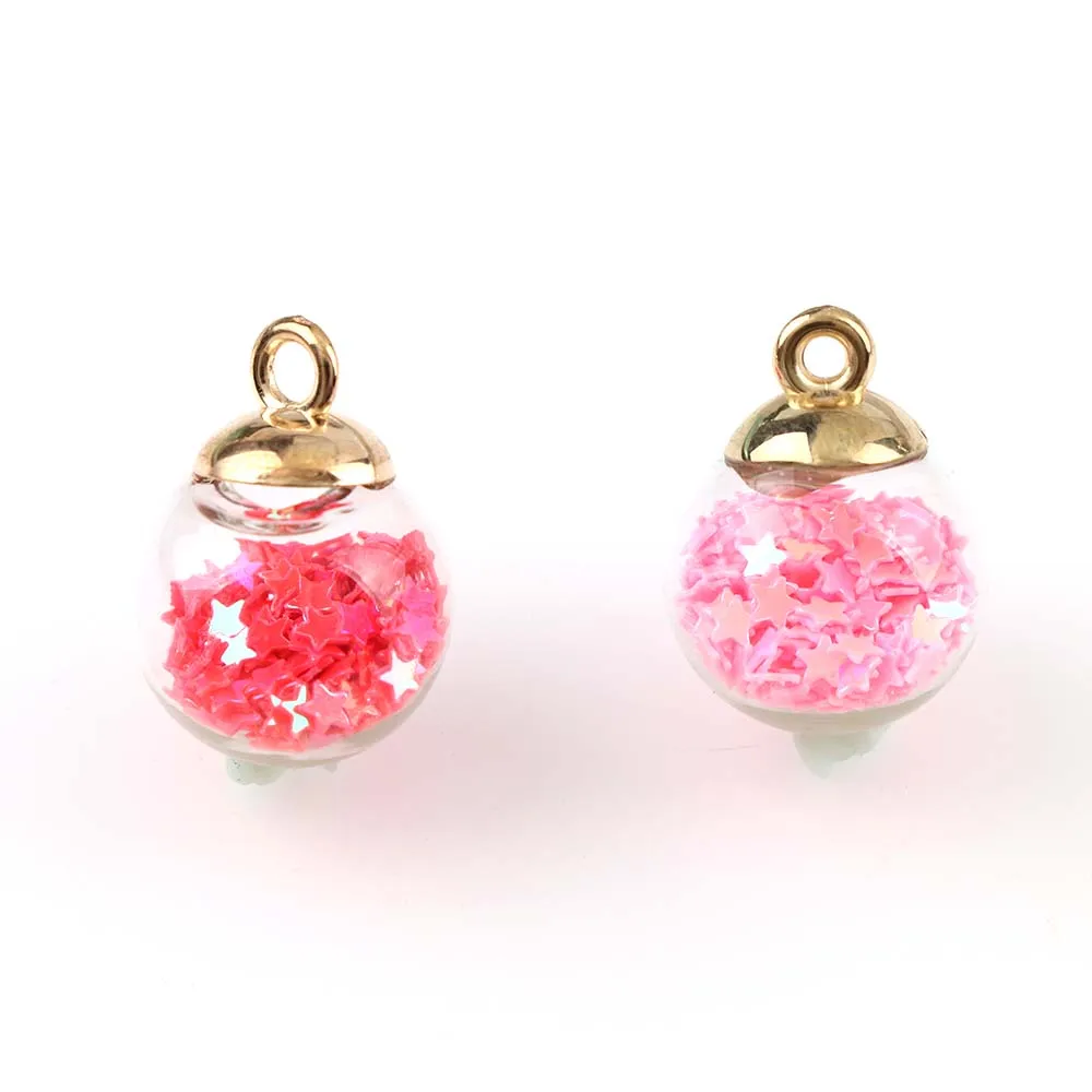 10 шт. разноцветные прозрачные стеклянные шарики с песочным песком двусторонний