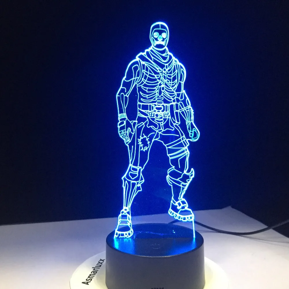 Прямая поставка Череп Новый Trooper 3D светильник светодиодный кожи битва ночные