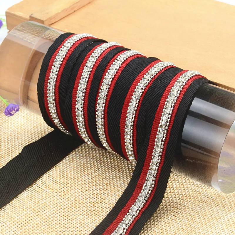 5 ярдов/лот черный красный бисером с кружевным плетением отделка тесьмой