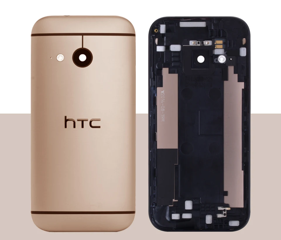 Задняя крышка для HTC One M8 Mini 2 на батарею золотой