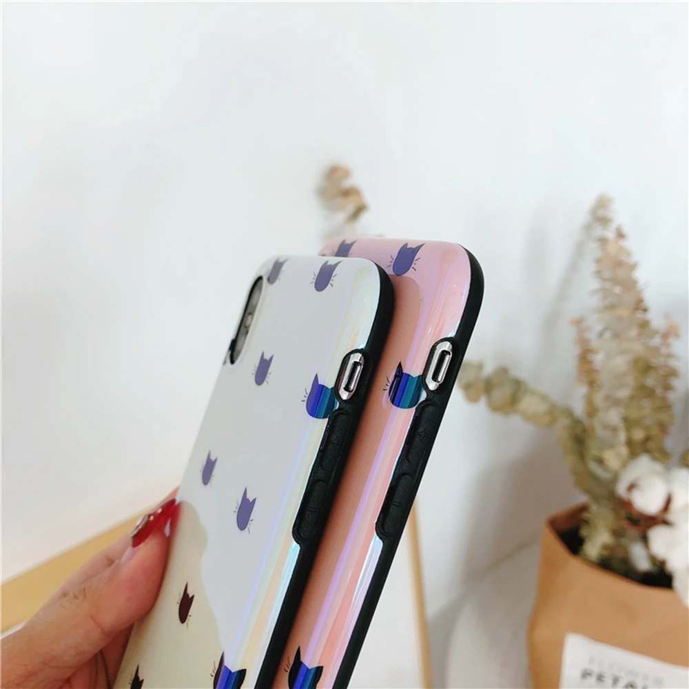 Для iPhone X XR XS Max 7 8 Plus чехол для телефона с милым котом и сердечком iphone 6 6s Модный
