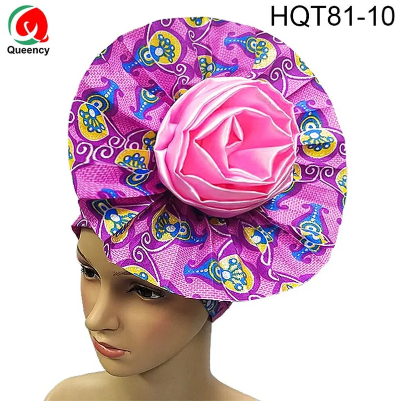 HQT81 DHL-Queency модный Африканский элегантный Авто геле Headtie сатин с Анкарой сделано вечерние и свадьбы