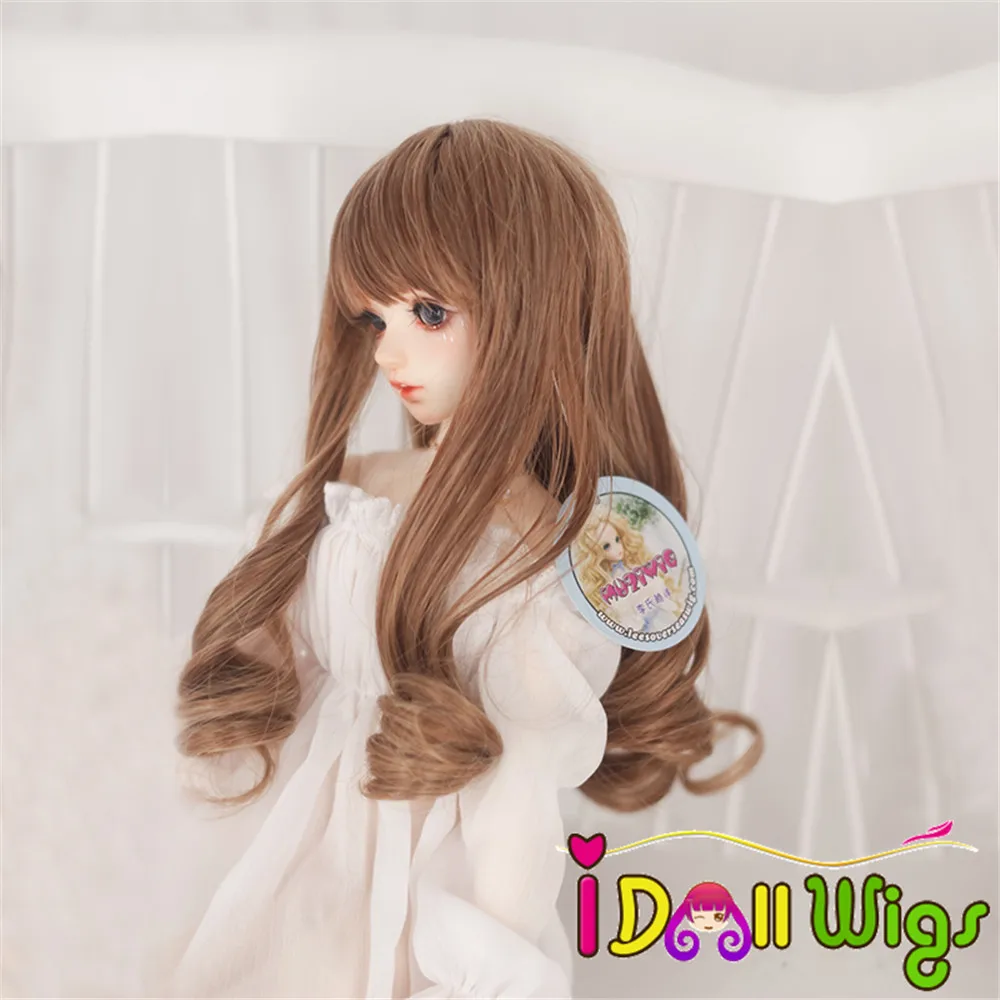 High Temperature Fiber Long Wavy Brown Hair BJD Doll Wig 1/4 for Choice | Игрушки и хобби