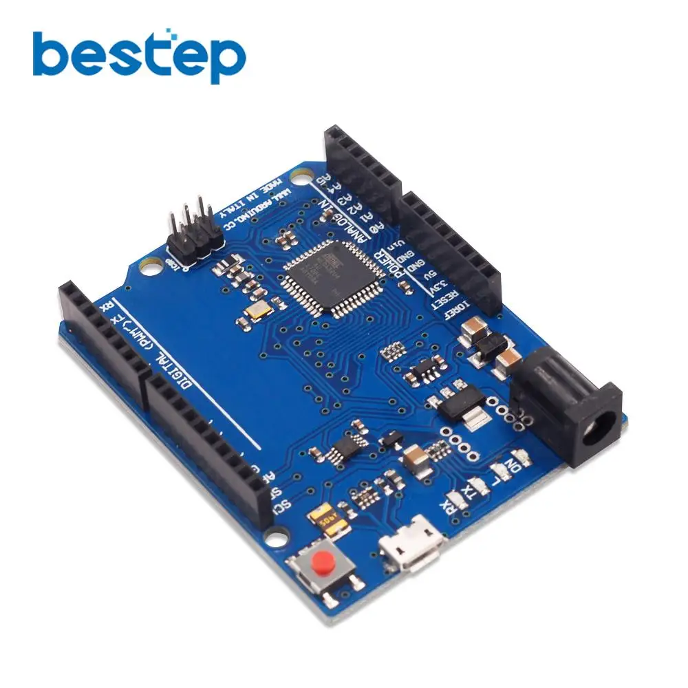 Макетная плата Leonardo R3 с микроконтроллером Atmega32u4 макетная USB кабелем совместимая