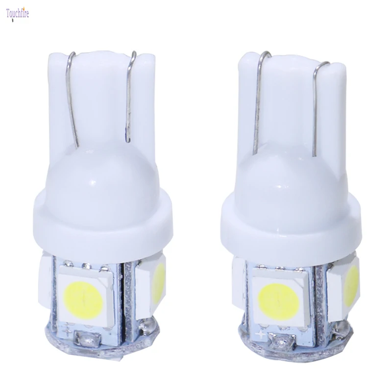Светодиодная автомобильная лампа T10 w5w 10 шт. 12 В постоянного тока 5050SMD супербелая