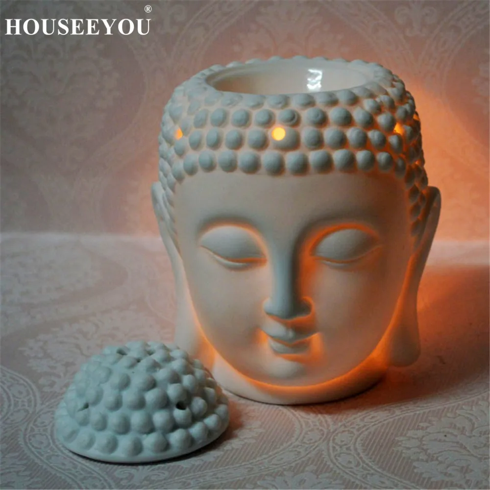 Керамическая ароматерапевтическая масляная горелка с Буддой диффузор