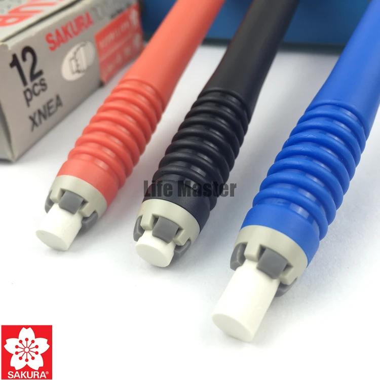 LifeMaster Япония Сакура ластик гнезда черный/синий/красный для карандаша свинцовая