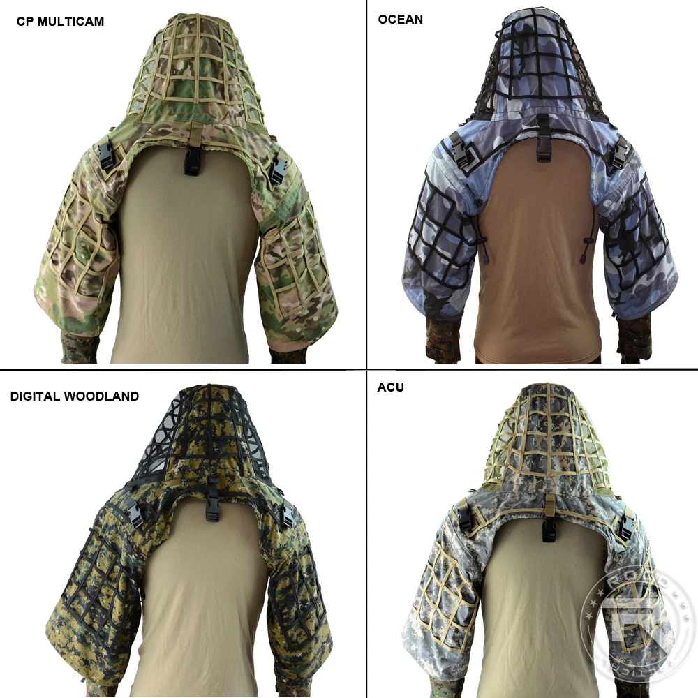 Охота Ghillie костюм основа из ткани Рипстоп камуфляж тактическая верхняя одежда для снайпера Viper капюшоны сp MultiCam/Лесной
