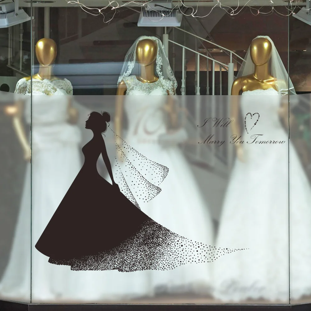 XXXL Size Glass Decorative Film Wedding Dress Pure Black Advanced PVC Frosted Transparent Opaque Art Decal Digital Print BLT1280 | Дом и сад