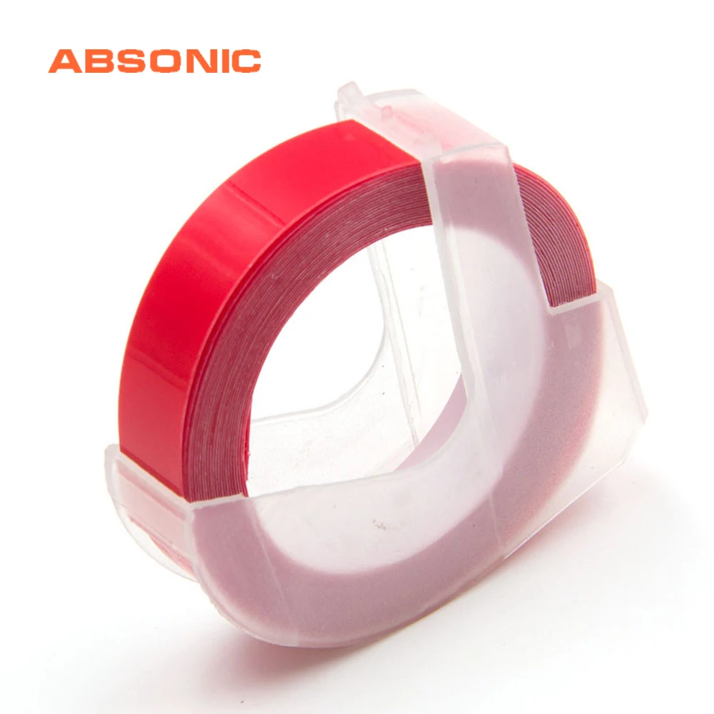 Absonic 9 мм красный цвет производитель Этикеток Dymo пластиковая 3D стерео лента с