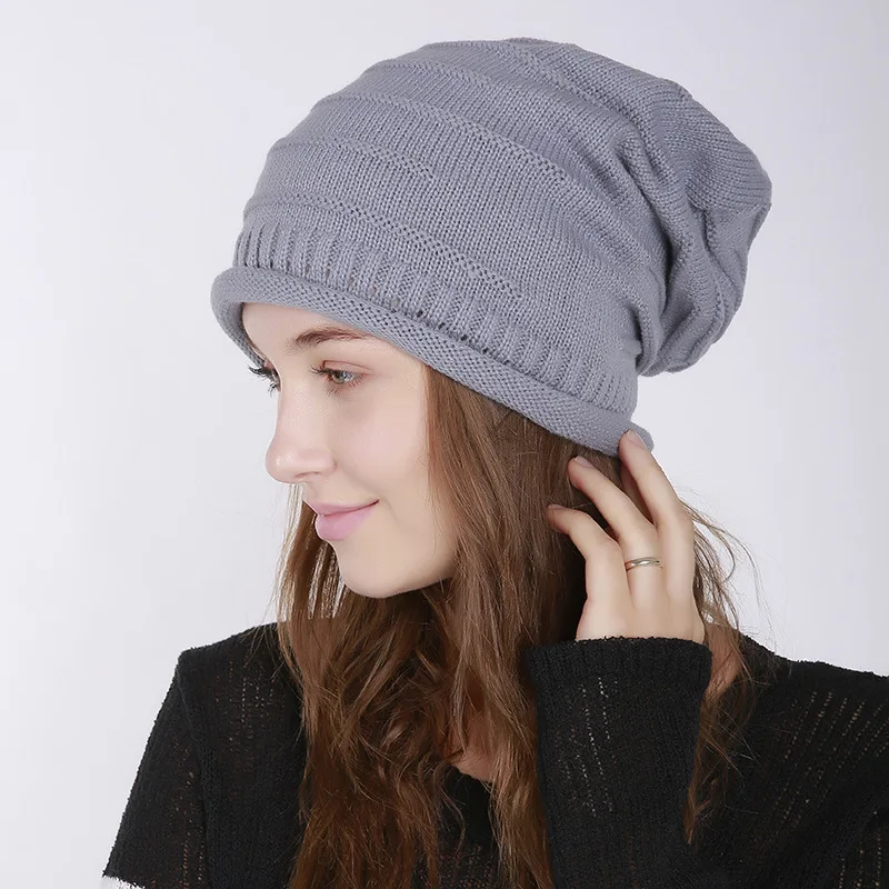 

Lady Winter Knit Hats Women Beanies Flower Diamond Beanie Hat Girls Knitted Cap Student Leisure Warm Bonnet Hats B-8467