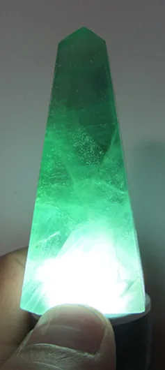 

2" Fluorite OBELISK Crystal Generator Point Wand Argentina Rare Argentine