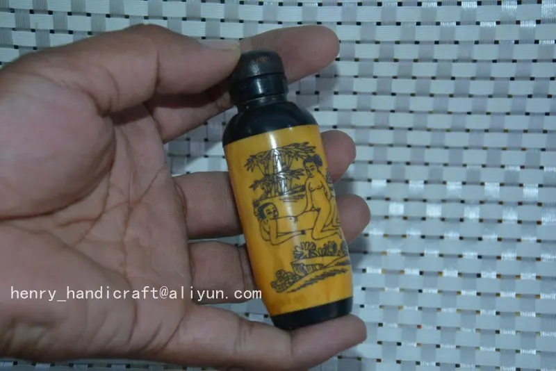 Редкий династии Цин bone snuff бутылка, любовь,#39