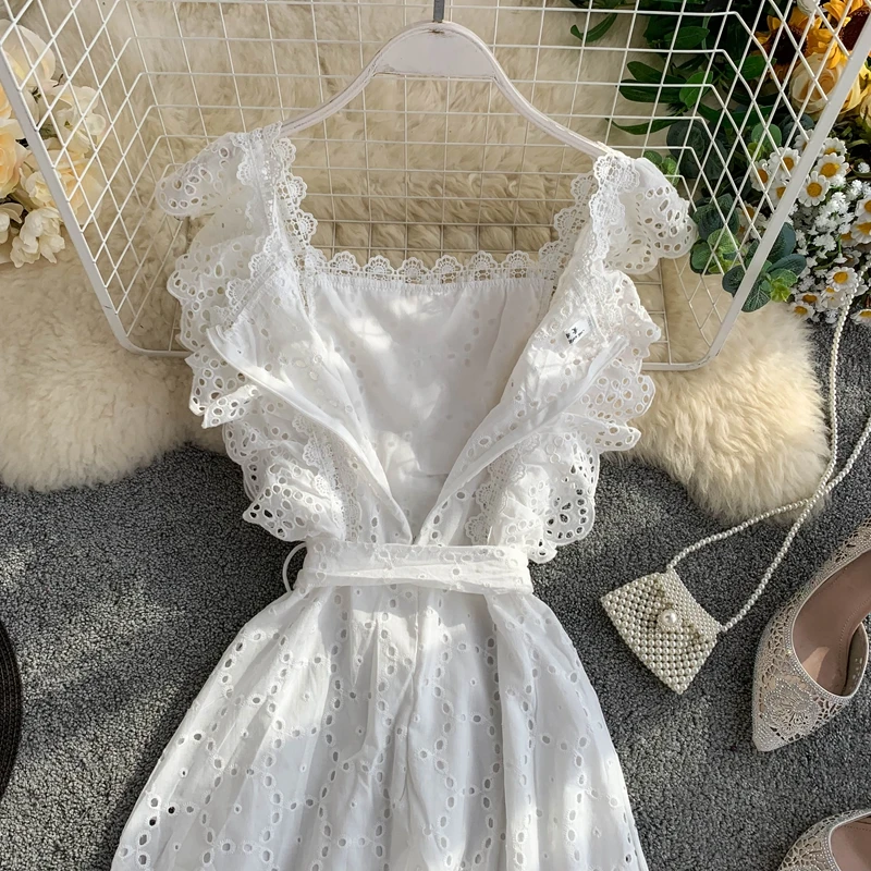 2019 Новое модное женское кружевное платье милые короткие платья | Женская одежда