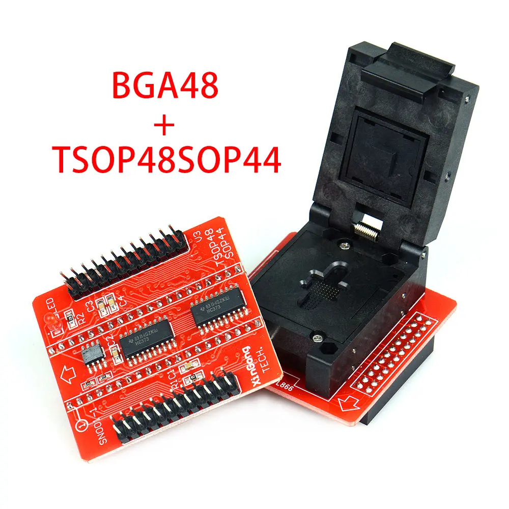 BGA63 TSOP48 BGA48 адаптер с TSOP48/SOP44 BGA63 база boad для TL866II плюс TL866CS TL866A Профессиональный флэш-программист - Цвет: BGA63 TSOP48