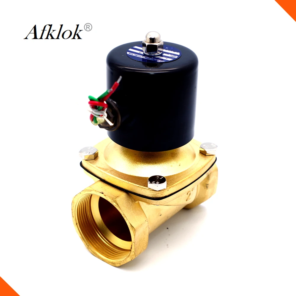 2 дюймов 12 v электромагнитный клапан DN50 2W-500-50 NPT G латунь нормально закрытый Высокая Температура из резиновой смеси на основе бутадиен-5-80 градусов