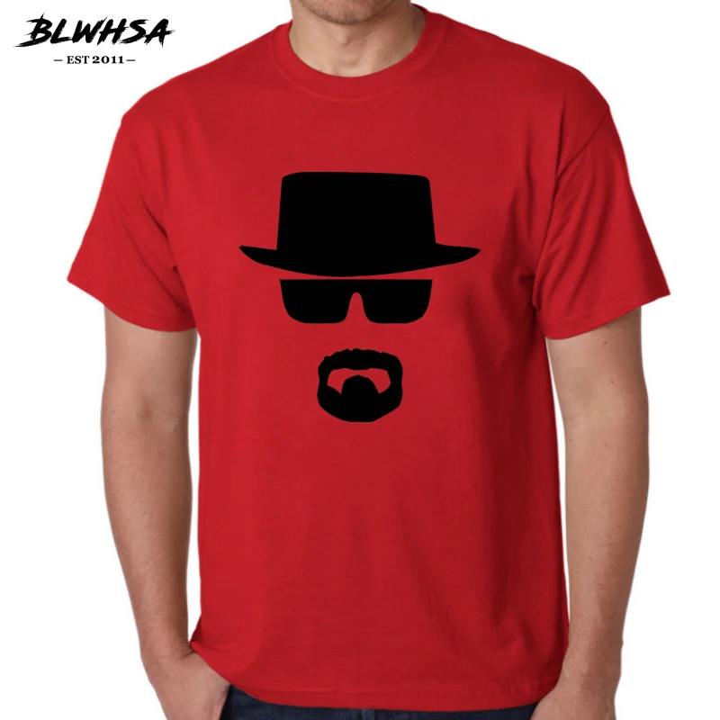 BLWHSA Breaking Bad Heisenberg, забавная Мужская футболка, высокое качество, хлопок, Круглый ворот, короткий рукав, модные, с принтом, мужские футболки