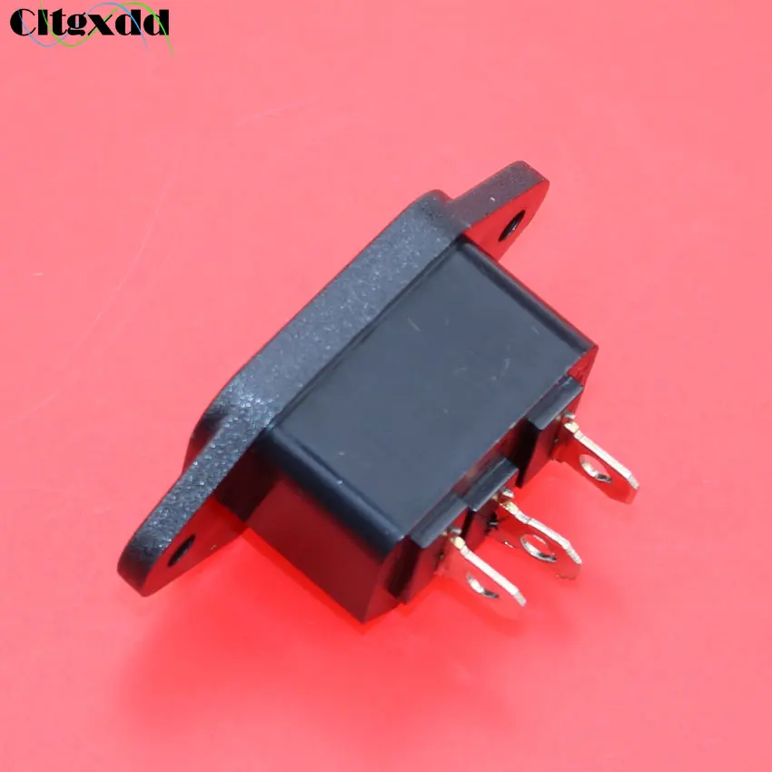 Cltgxdd 1 шт. 3 pin IEC 320 C14 AC 10A 250 в латунный мужской шнур питания переменного тока на входе разъем питания AC CCC CE для применения усилителя
