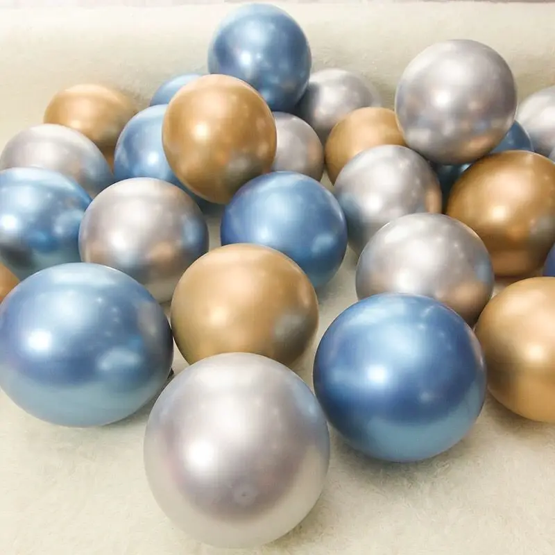 100 шт. хромированные латексные металлические шары для украшения|Воздушные и