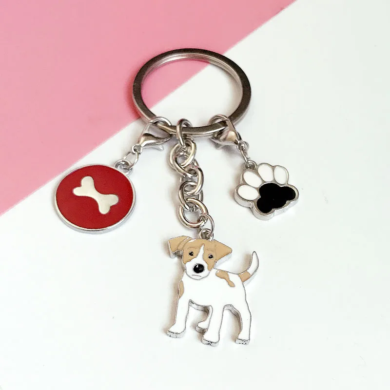 Брелок для ключей German Shepherd Jack Russell Terrier металлический брелок домашних животных