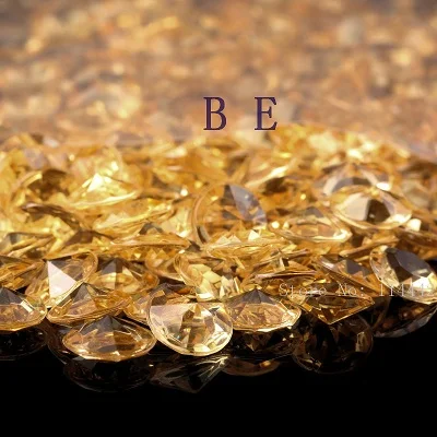 Gold 200 шт./лот 12 мм(6 карат) кристалл алмаза стол разброс акриловые конфетти декор для венчания алмазные конфетти 13 цветов - Цвет: Gold