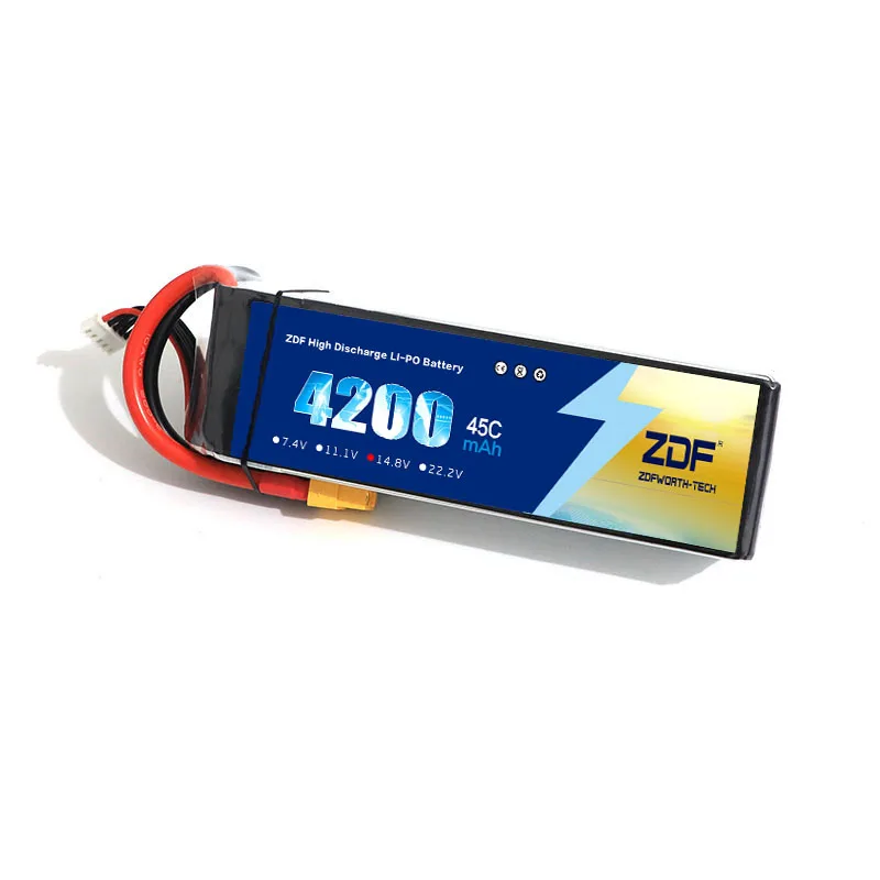 Аккумулятор ZDF 4S Lipo 14 8 в 4200 мАч 45C Max 90C аккумулятор Akku для вертолета Airpalane лодки