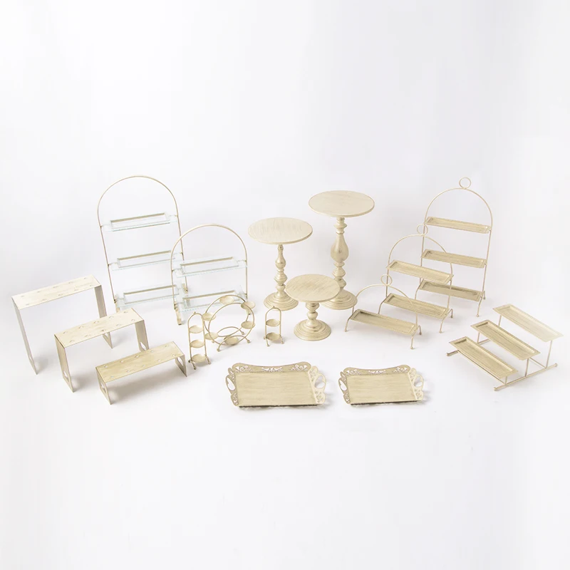 Подставки для тортов цвета шампанского тарелки кексов на свадьбу день рождения