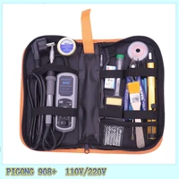 pigong 908 led digital soldering station mini portable adjustable electric soldering iron welding tools kit set