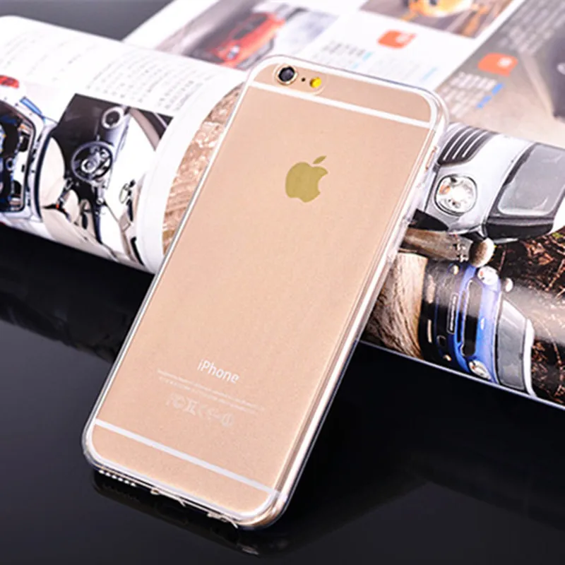 Ультратонкий Прозрачный гелевый мягкий чехол из ТПУ для iphone 7 plus 6 6s 5s 5c SE защитный