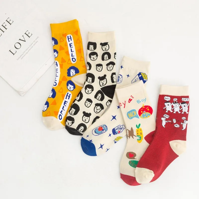 Носки женские в стиле хип-хоп с рисунком | Женская одежда