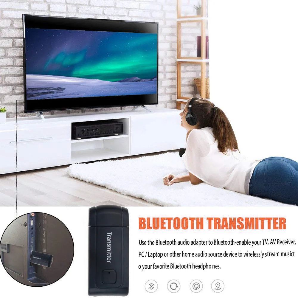Автомобильный комплект громкой связи Bluetooth V4.2 передатчик беспроводной A2DP 3 5 мм