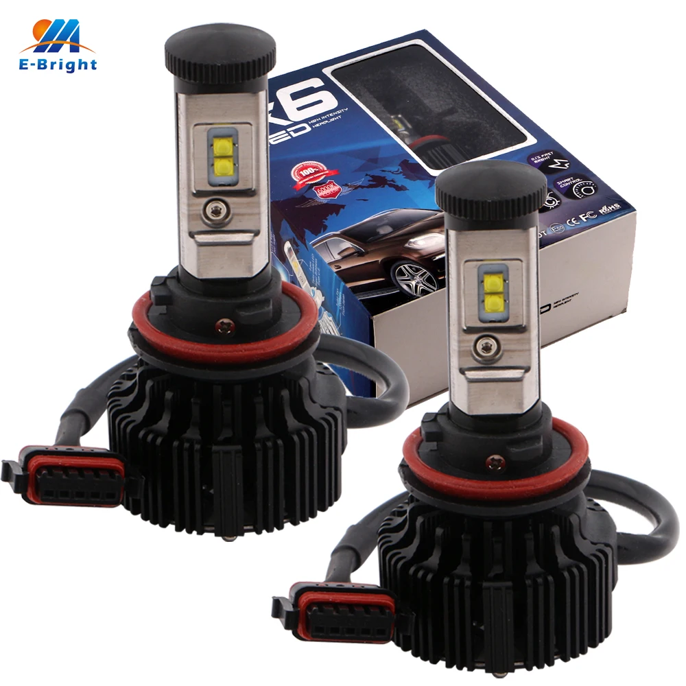YM E-Bright 1 комплект (2 шт.) Светодиодные Автомобильные фары 9005 9006 H4 H7 H11 35 Вт X6