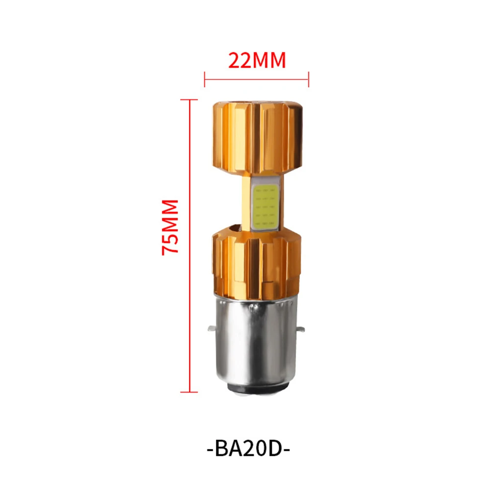 BA20D светодиодный COB мотоциклетная велосипедная фара Hi/короче спереди и длиннее