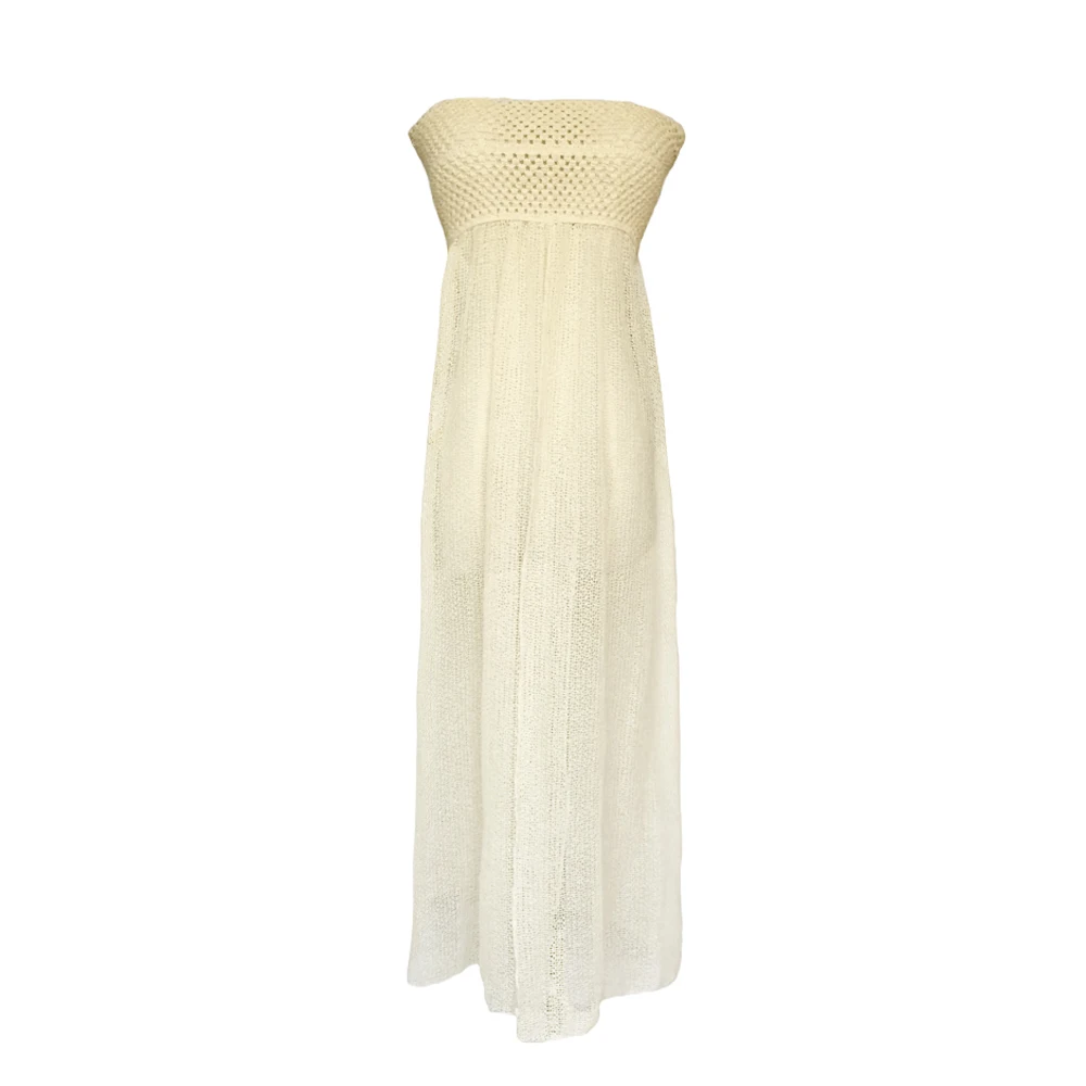 Shieny Women Off Shoulder Beach Dress Mesh Hollow Crochet Lace Summer Dress Female Vocation Women Tunic Dress Beach wear