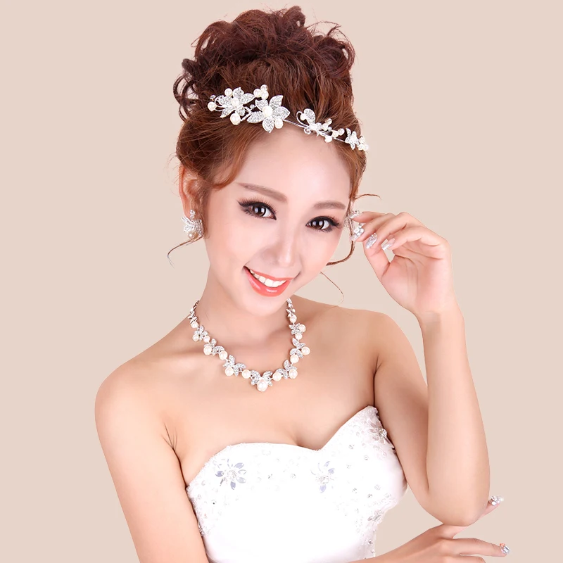 Повязка на голову Elegante de Prata Tiara Perola повязка голову|cabelo cristal|tiara perolaheadband tiara |