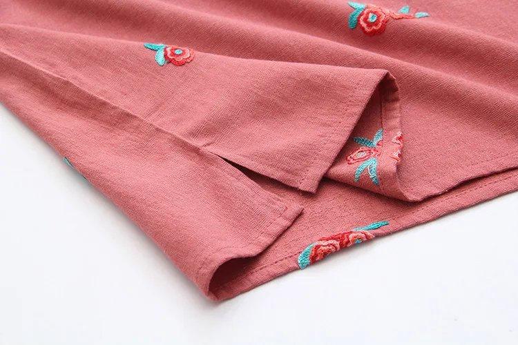 Женская хлопковая футболка с коротким рукавом цветочной вышивкой|Футболки| |