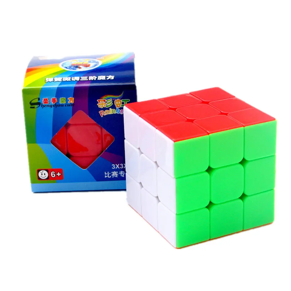 ShengShou 3x3 кубик рубика Rainbow 3x3x3 Magci Cube 3 слоя Stickerless speed профессиональные головоломки