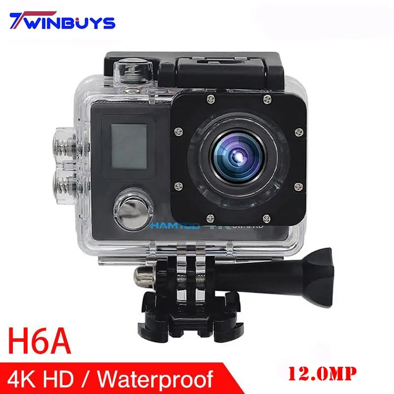HAMTOD H6A 4K WiFi Экшн камера 2 0 дюймов ЖК экран 1080P HD Дайвинг Водонепроницаемая мини