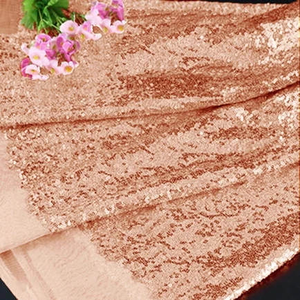 ShinyBeauty 12 футов 4 ярдов блесток ткани по двору для скатерти льна скатерть (розовое
