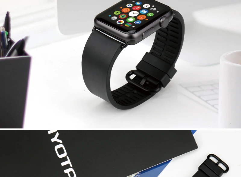 MAIKES модный красный резиновый ремешок для часов для Apple Watch Band 44 мм 40 мм iWatch все модели для Apple Watch 42 мм 38 мм серия 4 3 2 1