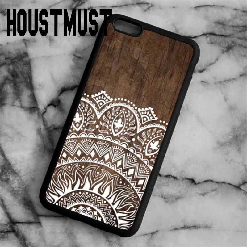 HOUSTMUST имитация дерева и плетением узорами чехол для iPhone 5 5S SE 6 S 7 8 Plus X samsung galaxy S5 S6 S7