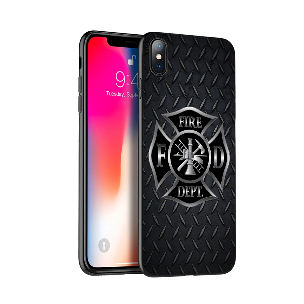 Черный чехол из ТПУ для iphone 5 5s SE 2020 6 6s 7 8 plus x 10 XR XS 11 pro MAX с пожарными героями