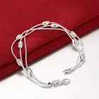 Женские браслеты с серебряным покрытием, витая толстая цепочка, свадебные украшения, ювелирные изделия для невесты, блестящий тренд для жены H237