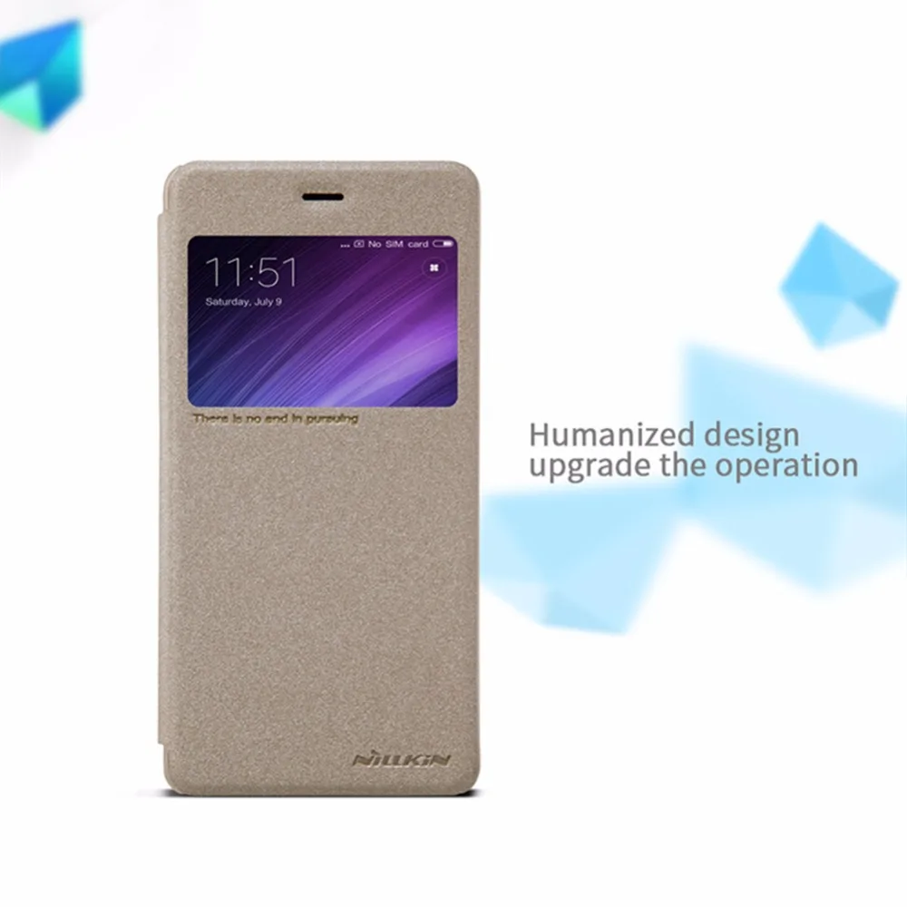 10 шт./лот оптовая продажа Nillkin Sparkle Leather Case для Xiaomi Redmi 4 Pro 5.0 дюймов жемчужный