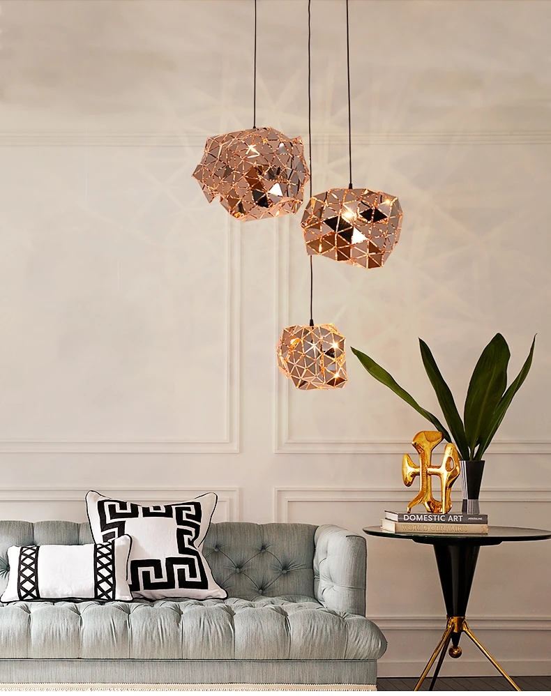 Современный роскошный светодиодный подвесной светильник из стали E27 Lustre Luminaria, светодиодный подвесной светильник