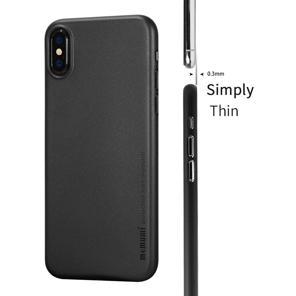 memumi slim case for iphone xs 5 8 2018 ultra thin 0 3 mm pp matte finish for iphone xs slim phone case anti fingerprints free global shipping