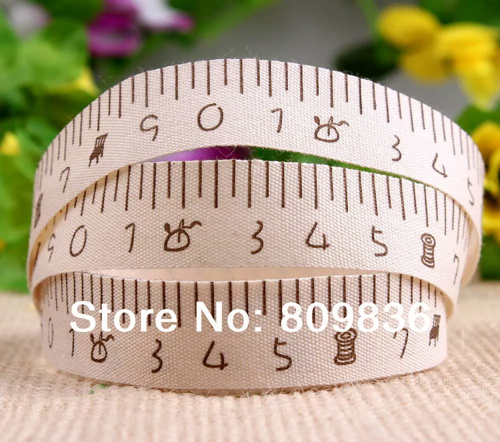 5yrd/лот Ширина: 15 мм ZAKKA измерения украшен бантиком из ленты хлопок печать на ткани