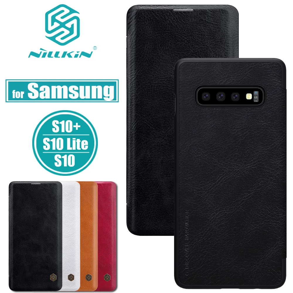 Nilkin для samsung Galaxy S10 Plus чехол Nillkin роскошный мягкий PU Флип кожаный чехол для телефона для samsung S10e/S10 Lite чехол s