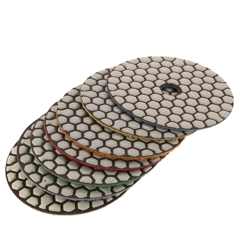

7pcs Diamond Dry Polishing Pads 100mm Sanding Disc Polishing Marble Granite Polisher disc Polishing Disc
