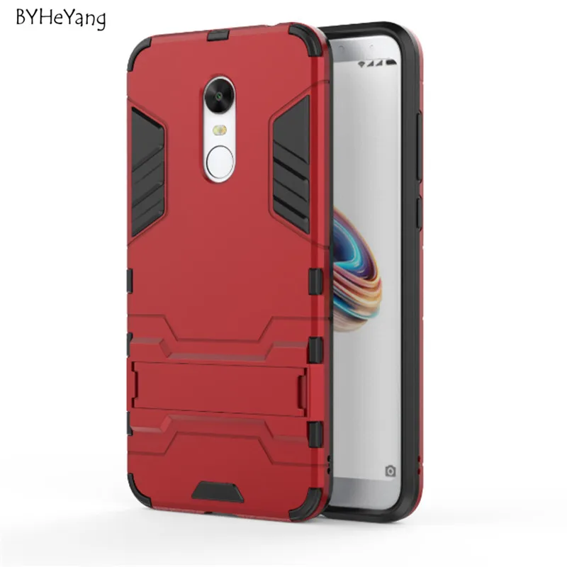 BYHeYang For Xiaomi Redmi 5 Plus Case Silicone Cover Anti-Knock Hard Plastic Robot Armor Slim Back Cases Capa | Мобильные телефоны